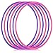 Halloscume 6 Pcs Exercise Hoop Detachable Fitness Rings Adjustable Plastic Toy Fitness Hoop Playground Toys Colored Circles for Teens Games Gymnastics Agility 28 InchRose Red Purple - Image 2