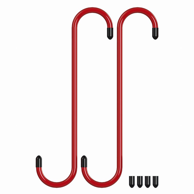 Bac-kitchen Backitchen 2 Pcs Brake Caliper Hangers Brake Caliper Hooks with Rubber Tips Automotive Tool for Braking Bearing Axle and Suspension Work 2pcs red - Image 3