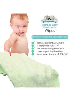  Brooklyn Bamboo Washcloths for Toddlers-Baby Cotton-Quick  Drying Towels-Eco Friendly Products for New Born-Quick Dry and  Absorbent-Unisex-Washcloth Pack of 6 Off White,Green and Yellow Color : Baby