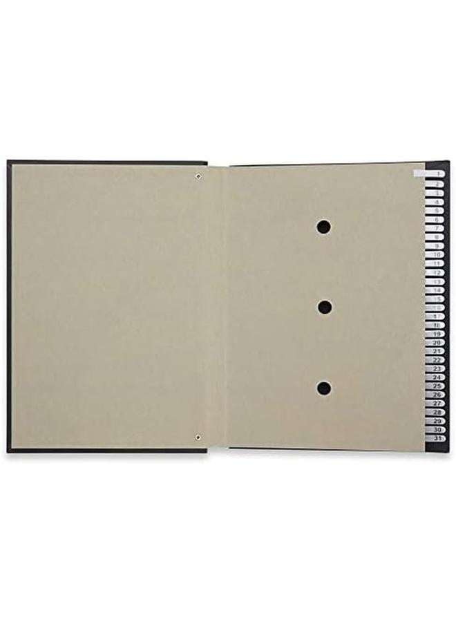 FIS Fscl1 31 31 Sheets Vinyl Cover Signature Book 240 Mm X 340 Mm Size Black - Image 2