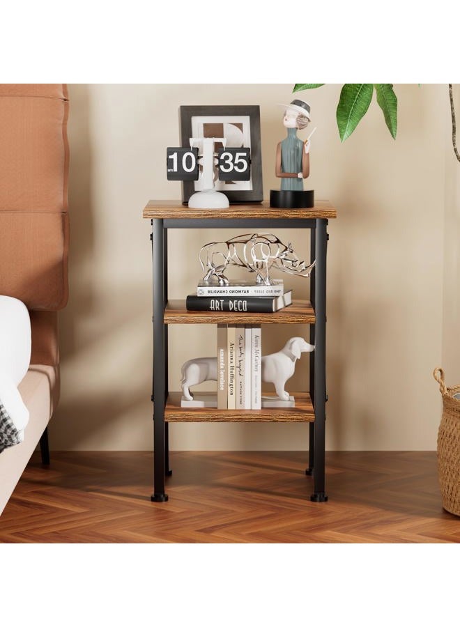 VECELO Modern Nightstands X-Design Side End Table Night Stand with Storage Shelf for Bedroom,Living Room - Image 3