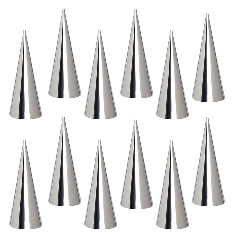 36pcs 430 Stainless Steel Croissants Mold DIY Cream Horn Moulds Spiral Baked Horn Cake Baking Mold Large Size ( ) - Image 3