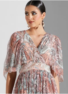 Label RITU KUMAR Pleat Detail Printed Dress  - Image 3