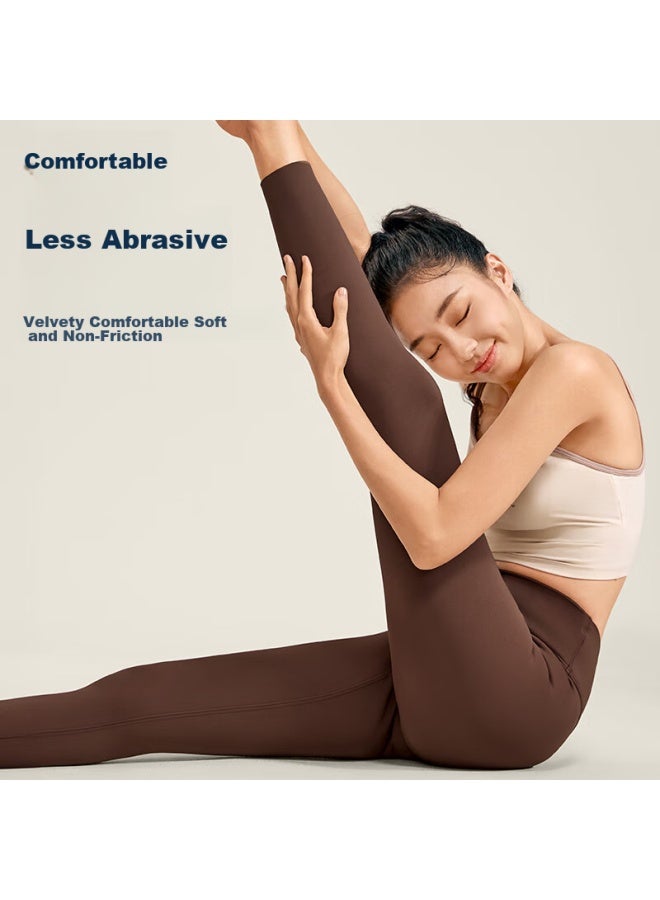 Vfu Fleece-lined Yoga Pants, Winter Warm Base Layer, Thickened Windproof Sports Leggings, Moonlight Gray, L - Image 1
