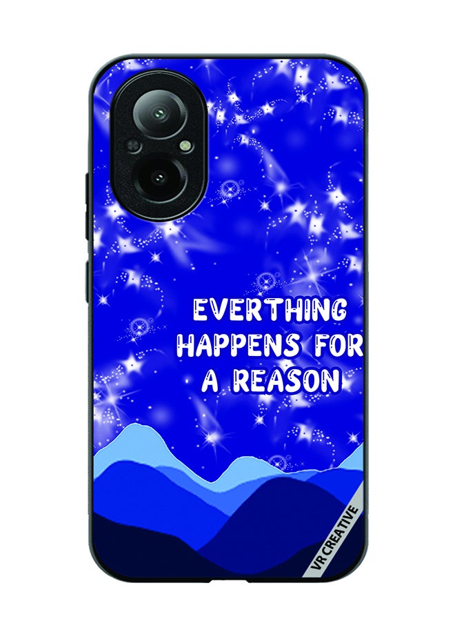 VR CREATIVE Protective Case Cover For Realme C67 4G Everything Happens For A Reason Design Multicolour - Image 1
