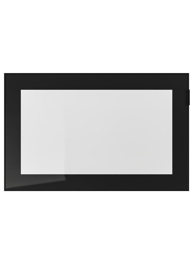 Zaboon Glass Door, Black/Clear Glass, 60X38 Cm - Image 1