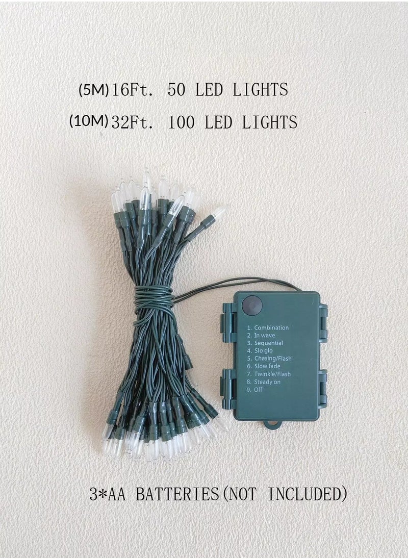 سلسلة أضواء LED مقاومة للماء 50/100 بطول 5/10 متر و8 أوضاع