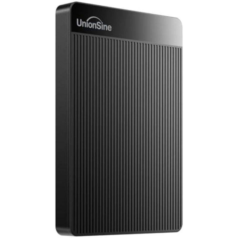 UnionSine قرص صلب خارجي بسعة 500 جيجابايت نحيف للغاية ومحمول USB 3.0 قرص صلب لأجهزة الكمبيوتر المكتبية والمحمولة وماك وإكس بوكس ون وإكس بوكس 360 وبي إس 4 أسود -HD2510 - Image 1