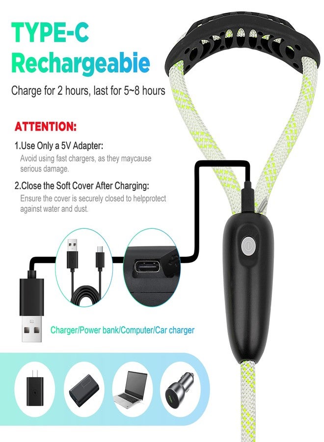 BSEEN Light Up Dog Leash - LED Dog Leash Type-C Rechargeable, 13 Lighting Modes, Glow in The Dark Pet Lead with Soft Handle for Small Medium Large Dogs Night Walking Safety (RGB, 4 Ft) - Image 5