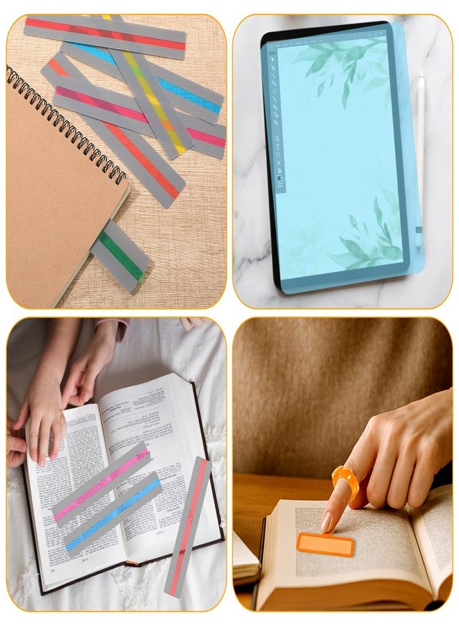HaiFafafaing 20 Pcs Dyslexia Reading Tools for Kids Guided Reading Highlight Strips Set Colorful Dyslexia Tools for Kids with 4 Sizes Readings Trackers for Kid ADHD Highlighter Trackers Readings - Image 3
