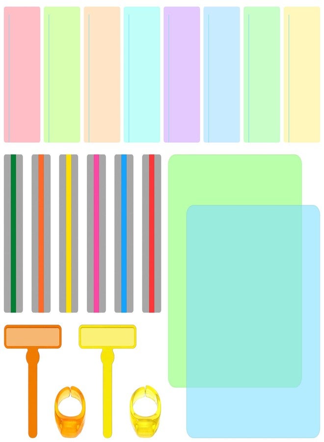 HaiFafafaing 20 Pcs Dyslexia Reading Tools for Kids Guided Reading Highlight Strips Set Colorful Dyslexia Tools for Kids with 4 Sizes Readings Trackers for Kid ADHD Highlighter Trackers Readings - Image 1
