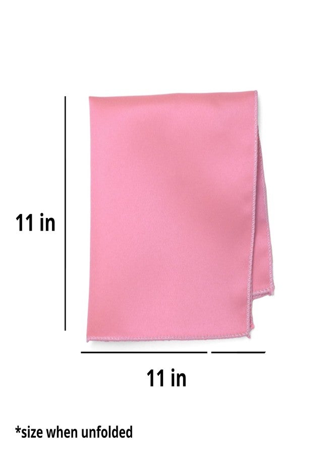 tiemart منديل جيب بلون وردي فاتح سادة من تيمارت، مقاس 11 بوصة × 11 بوصة - Image 4