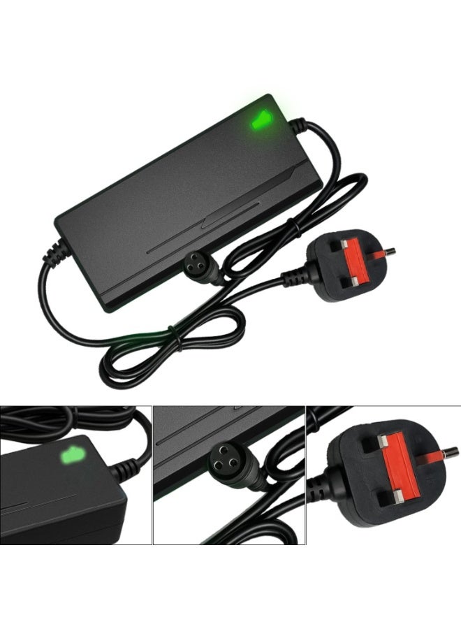 E-10 کے لیے 48V 2A الیکٹرک سکوٹر چارجر، LED اشارے کے ساتھ 54.6V اسمارٹ فاسٹ لیتھیم بیٹری چارجر، فولڈنگ ای سکوٹرز کے لیے یونیورسل DC پاور اڈاپٹر، محفوظ تیز رفتار چارجنگ، اوور لوڈ، شارٹ سرکٹ - Image 3