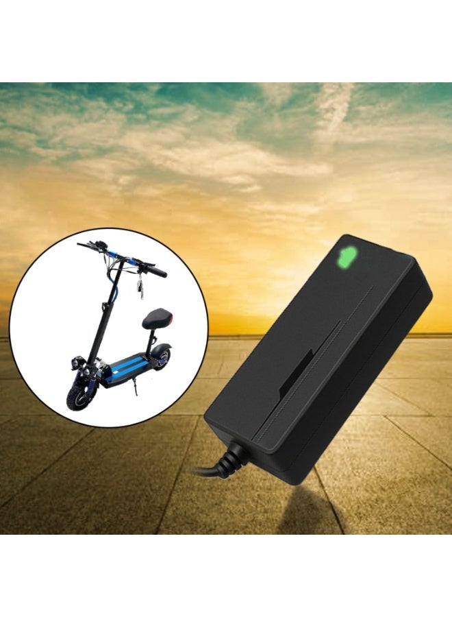 E-10 کے لیے 48V 2A الیکٹرک سکوٹر چارجر، LED اشارے کے ساتھ 54.6V اسمارٹ فاسٹ لیتھیم بیٹری چارجر، فولڈنگ ای سکوٹرز کے لیے یونیورسل DC پاور اڈاپٹر، محفوظ تیز رفتار چارجنگ، اوور لوڈ، شارٹ سرکٹ - Image 4