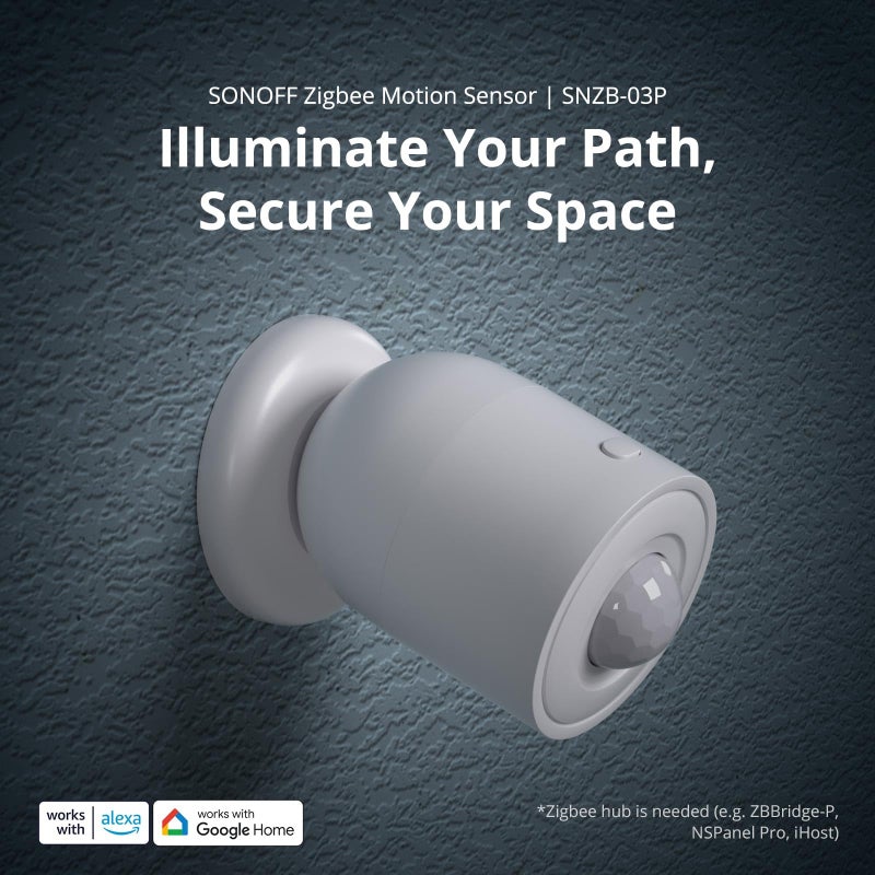 SONOFF SNZB-03P Zigbee Motion Sensor, 3-Year Battery Life, for Alert System and Automations Wireless Motion Detector, SONOFF Zigbee Bridge Required, Batteries Included (1 Pack) - Image 2