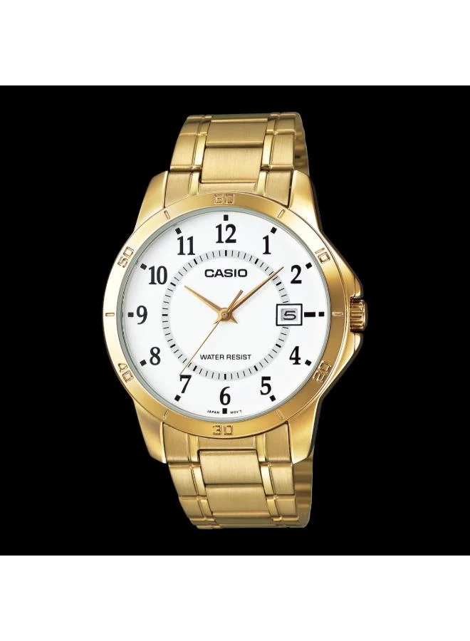 كاسيو Men's Stainless Steel Analog Watch MTP-V004G-7BUDF - 42 mm