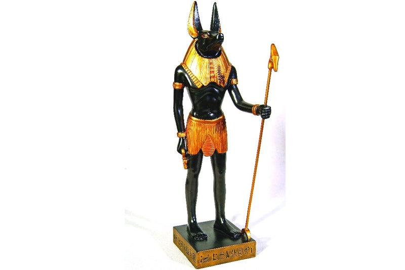 PTC PTC 1188 Inch Gold and Black Color Egyptian Anubis Dog Standing Figurine 