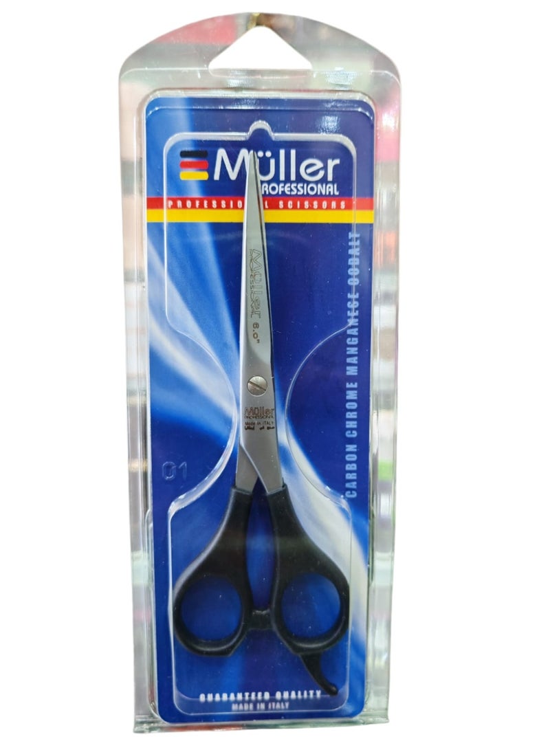 Muller Müller Professional 6” Hair Cutting Scissors – Carbon Chrome Stainless Steel – Made in Italy - Image 2