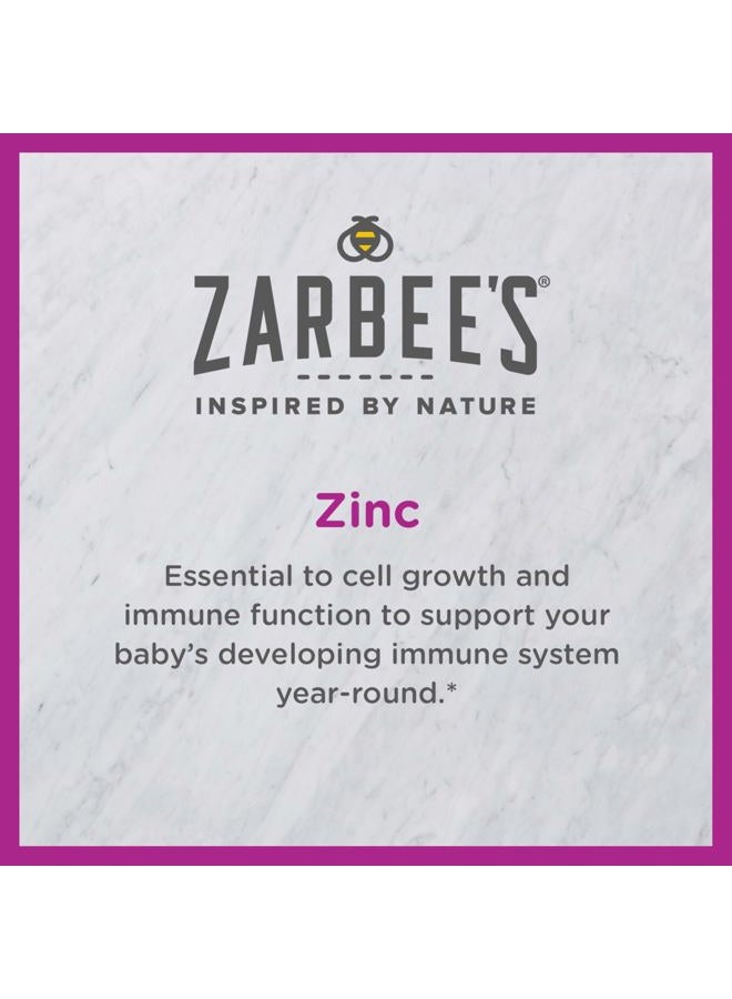 Zarbee's Baby Immune Support with Zinc, Baby & Toddler Vitamin 6 Months+, Includes Syringe for Easy & Accurate Dosing, Natural Grape Flavor, 2oz - Image 3