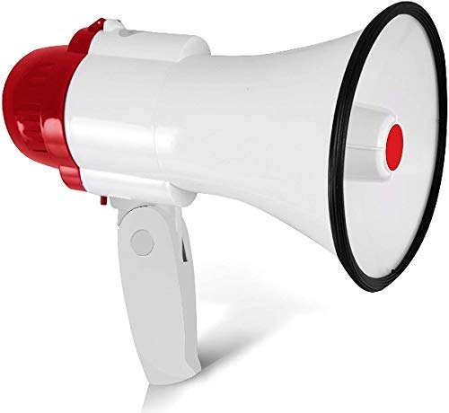 kh Megaphone Speaker Lightweight Bullhorn - Adjustable Volume Control and 500 Meter Range 30 watts Handheld Megaphone with Recorder, USB and Memory Card - Image 4