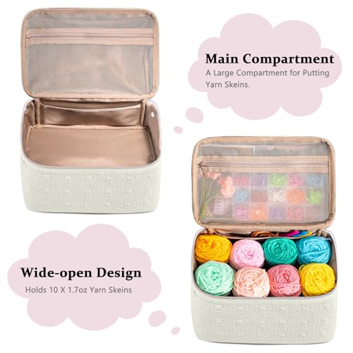 MYBAGZING Cute Crochet Bag Organizer - Yarn Storage - Holder for Crochet Accessories and Supplies, Hooks, Gifts - Image 2