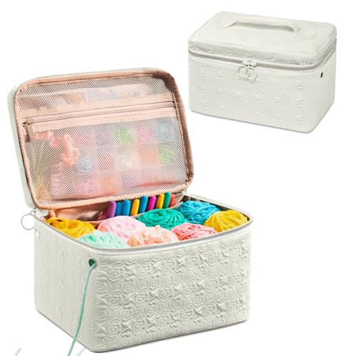 MYBAGZING Cute Crochet Bag Organizer - Yarn Storage - Holder for Crochet Accessories and Supplies, Hooks, Gifts - Image 1