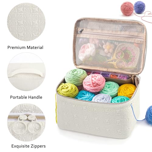 MYBAGZING Cute Crochet Bag Organizer - Yarn Storage - Holder for Crochet Accessories and Supplies, Hooks, Gifts - Image 3