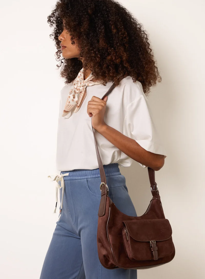 بلو فانيلا Suedette Adjustable Shoulder Bag