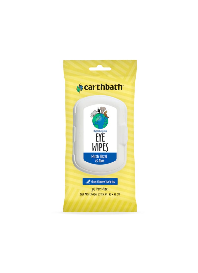 earthbath Hypoallergenic Eye Wipes Witch Hazel And Aloe 30 Wipes  - Image 1