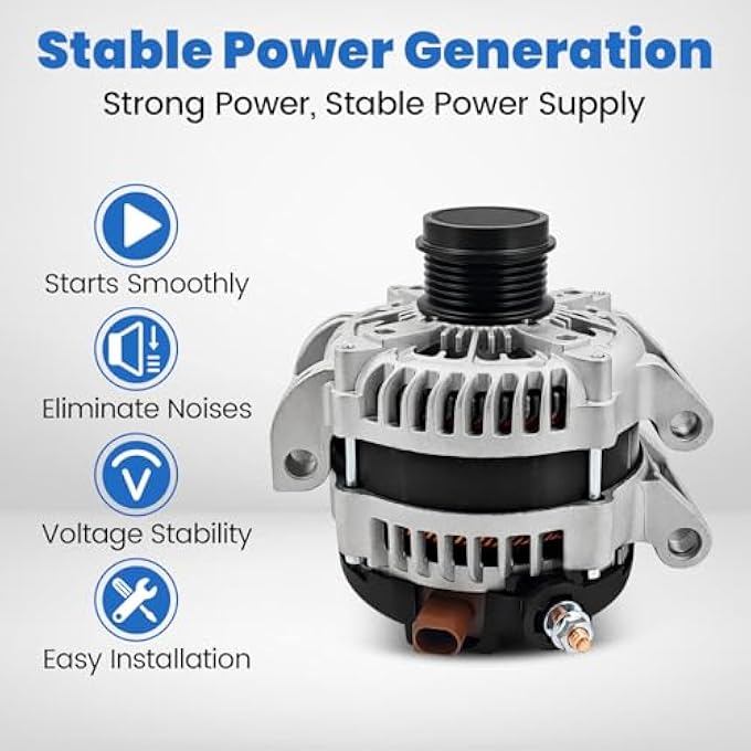 HonHuCo 56029809AA 12V Alternator 240A Compatible with Jeep Wrangler Unlimited Sport 2019-2023 2.0L - Image 2