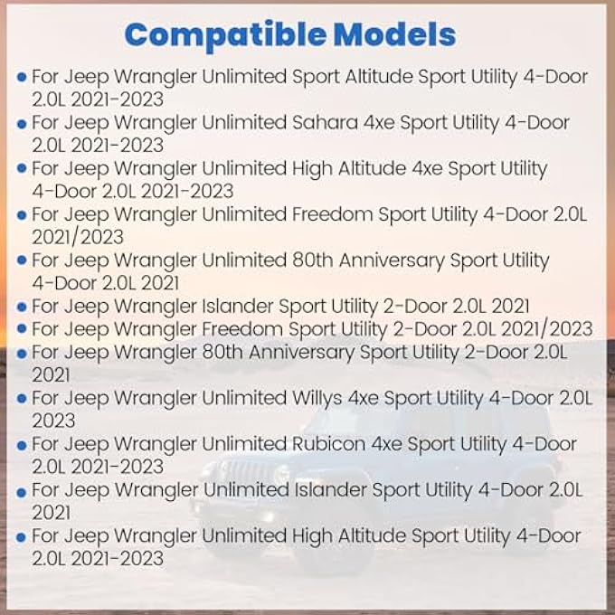 HonHuCo 56029809AA 12V Alternator 240A Compatible with Jeep Wrangler Unlimited Sport 2019-2023 2.0L - Image 5