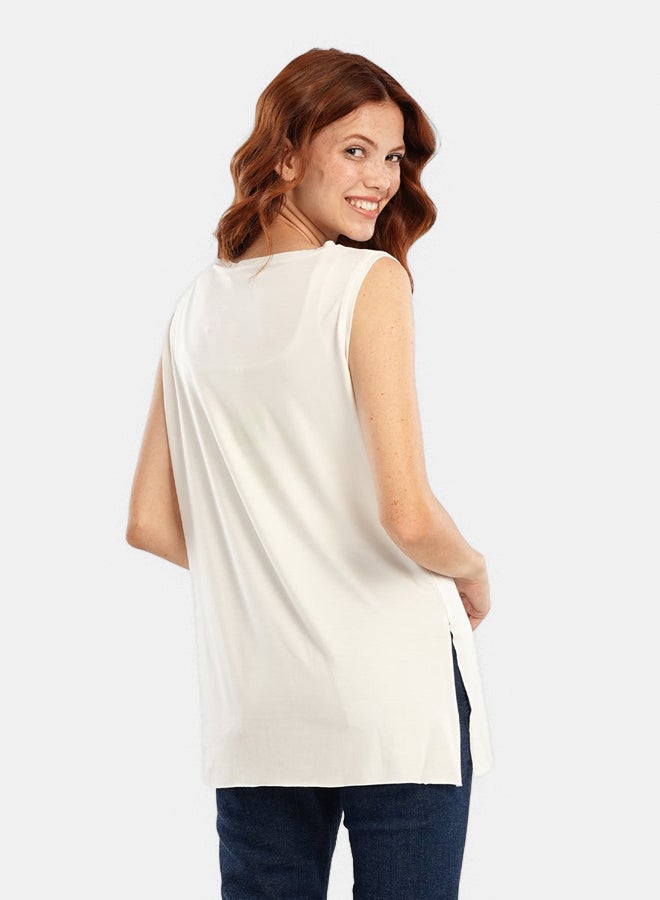 Carina Relaxed Fit Sleeveless T-Shirt - Image 3