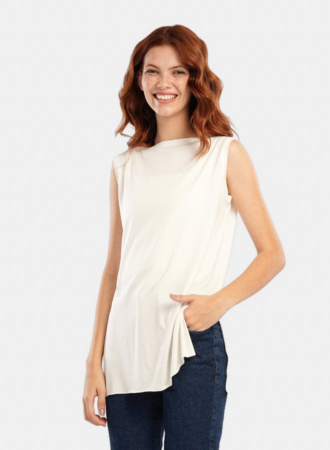 Carina Relaxed Fit Sleeveless T-Shirt - Image 1