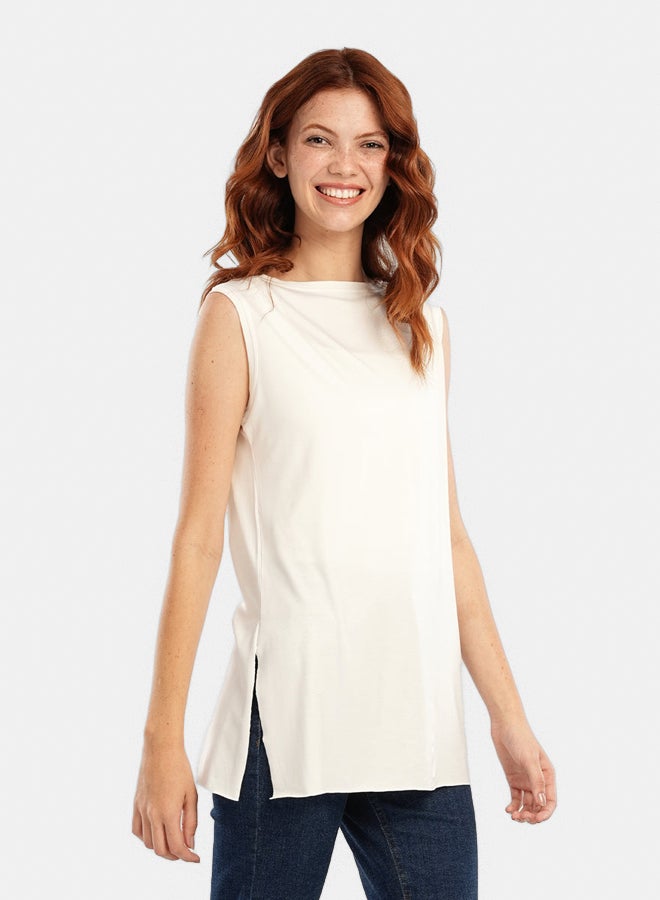 Carina Relaxed Fit Sleeveless T-Shirt - Image 2