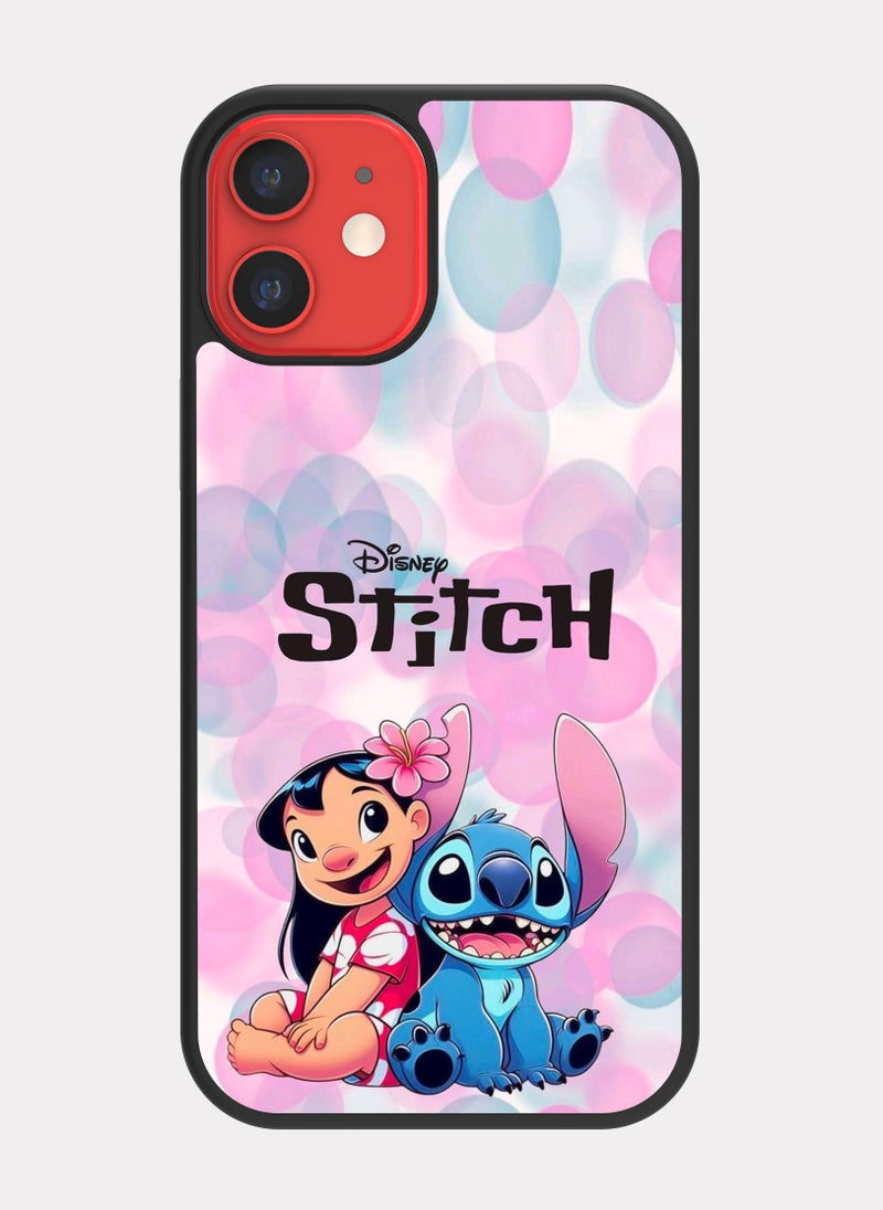 بكسلات كفر ايفون 12 ميني كرتون ليلو و ستيتش - Image 1