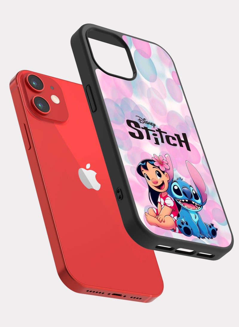 بكسلات كفر ايفون 12 ميني كرتون ليلو و ستيتش - Image 2