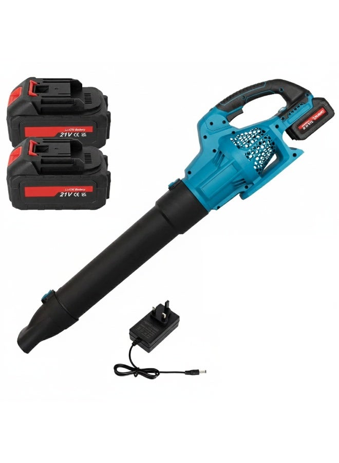 منفاخ أوراق لاسلكي مع 6 سرعات هواء قابلة للتعديل، منفاخ يدوي يعمل ببطارية كهربائية، مزوّد ببطاريتين (2) وشاحن – خفيف الوزن للعناية بالحديقة، الفناء، الشرفة، وتنظيف الأوراق والغبار - Image 1