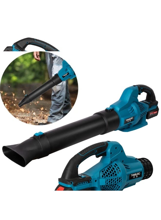 منفاخ أوراق لاسلكي مع 6 سرعات هواء قابلة للتعديل، منفاخ يدوي يعمل ببطارية كهربائية، مزوّد ببطاريتين (2) وشاحن – خفيف الوزن للعناية بالحديقة، الفناء، الشرفة، وتنظيف الأوراق والغبار - Image 4