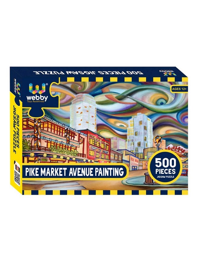 Webby Pike Market Avenue Painting Jigsaw Puzzle, 500 Pieces - Image 1