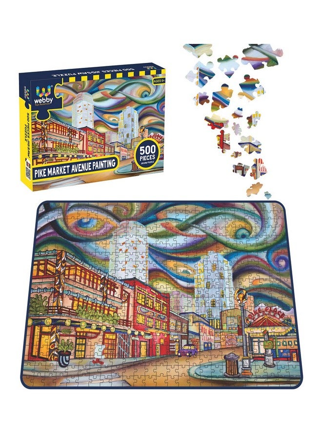 Webby Pike Market Avenue Painting Jigsaw Puzzle, 500 Pieces - Image 3