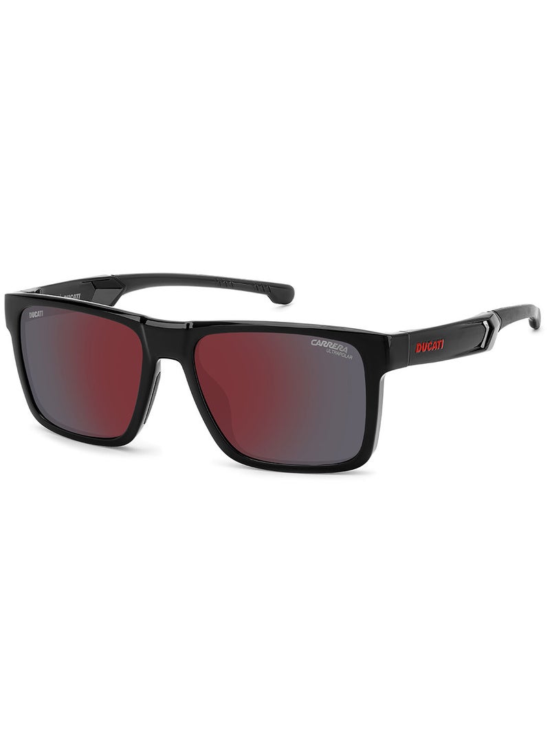 Carrera نظارة شمسية مستطيلة للحماية من الأشعة فوق البنفسجية للرجال - Carduc 021/S Black 55 - مقاس العدسة: 55 ملم  - Image 1