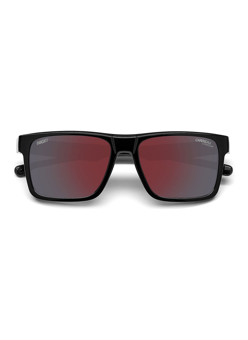 Carrera نظارة شمسية مستطيلة للحماية من الأشعة فوق البنفسجية للرجال - Carduc 021/S Black 55 - مقاس العدسة: 55 ملم  - Image 4