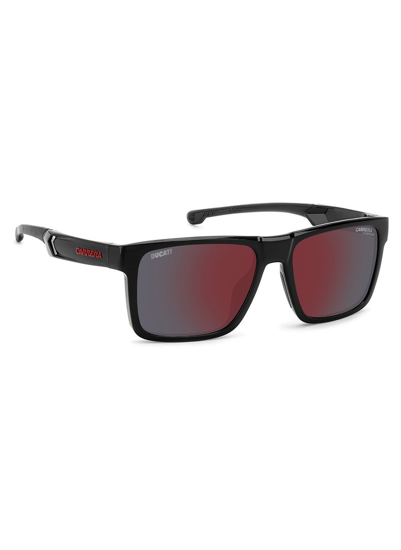 Carrera نظارة شمسية مستطيلة للحماية من الأشعة فوق البنفسجية للرجال - Carduc 021/S Black 55 - مقاس العدسة: 55 ملم  - Image 2
