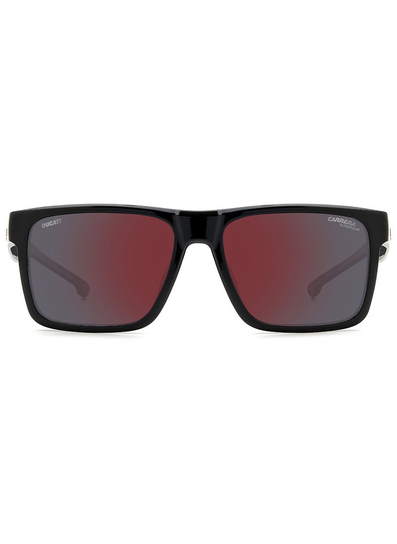 Carrera نظارة شمسية مستطيلة للحماية من الأشعة فوق البنفسجية للرجال - Carduc 021/S Black 55 - مقاس العدسة: 55 ملم  - Image 3