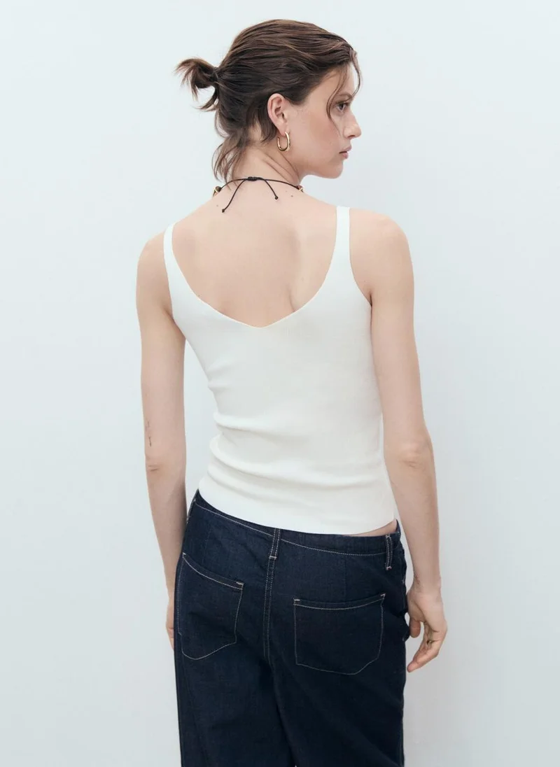 مانجو V-Neck Knitted Top