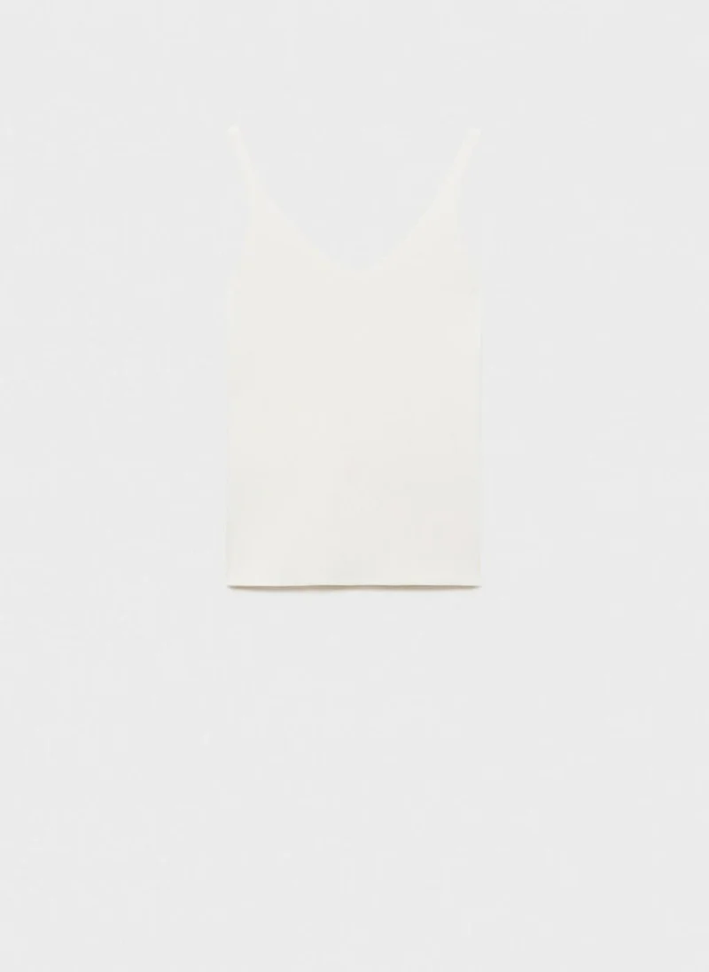 MANGO V-Neck Knitted Top