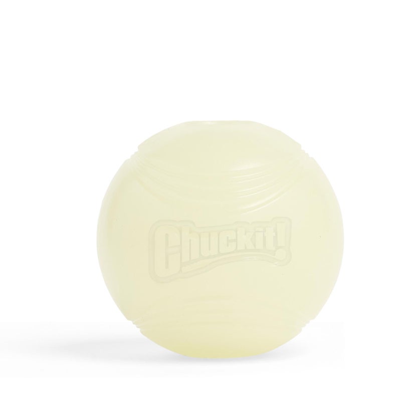 Chuckit! Glow in the Dark Bouncy Balls - Ball for Dogs, Chuckit Dog Toy, Max Glow Balls - Medium, 2.5 Inch, Pack of 1 - Image 1