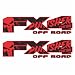 GOLD HOOK FX4 Decals Skull Offroad Stickers Bedside Emblem Super Duty F 150 F250 F350 F450 BlackRed - Image 2