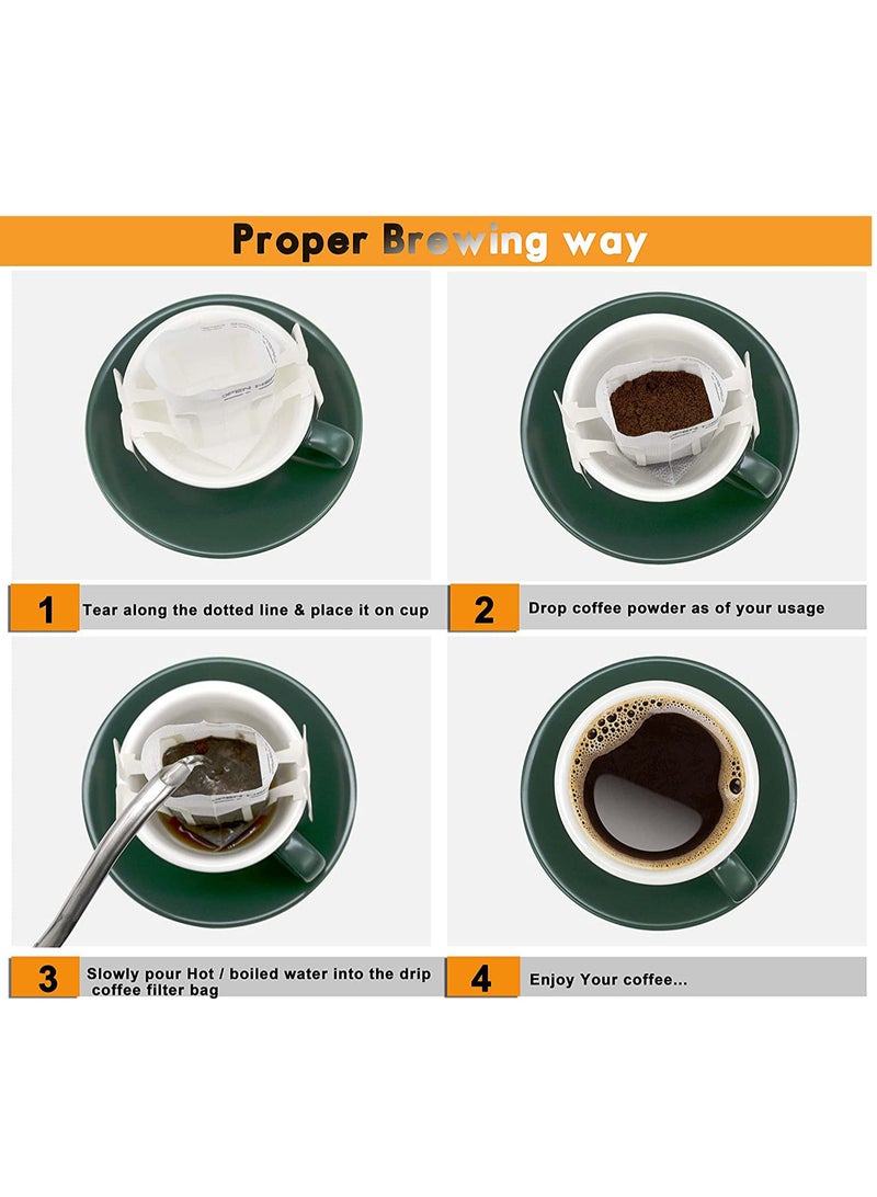 MIBRU Coffee Paper Filter With Holders 300pcs Coffee Cup Hanging Filter  - Image 4