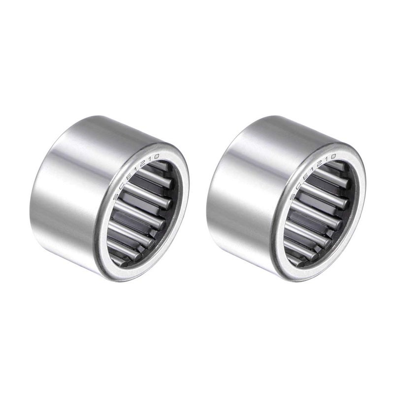 uxcell SCE1210 Needle Roller Bearings, Drawn Cup Open End, 3/4-inch Bore 1-inch OD 5/8-inch Width 12800N Static Load 17500N Dynamic Load 2pcs - Image 1